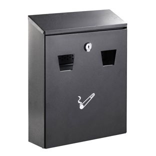Wall-mounted ashtray BENDIGO, steel, black 